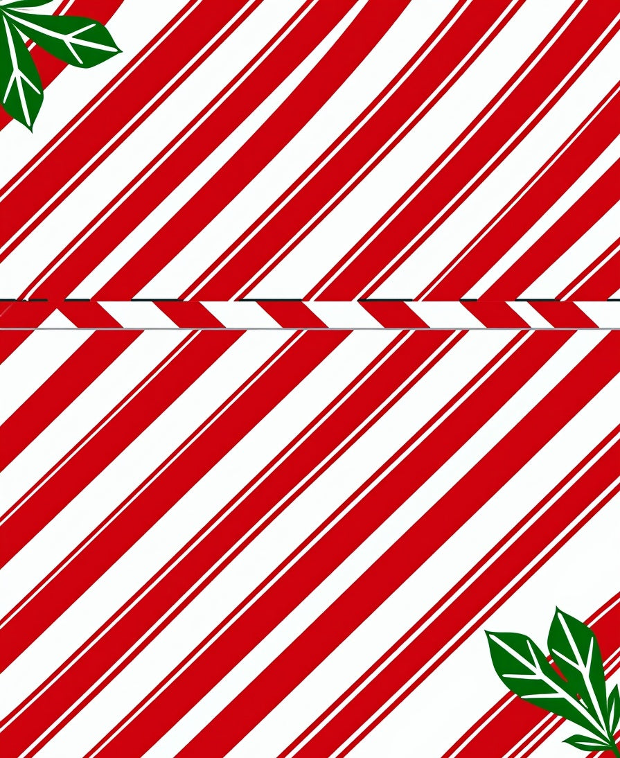 Red White Candy Cane Stripe Rug