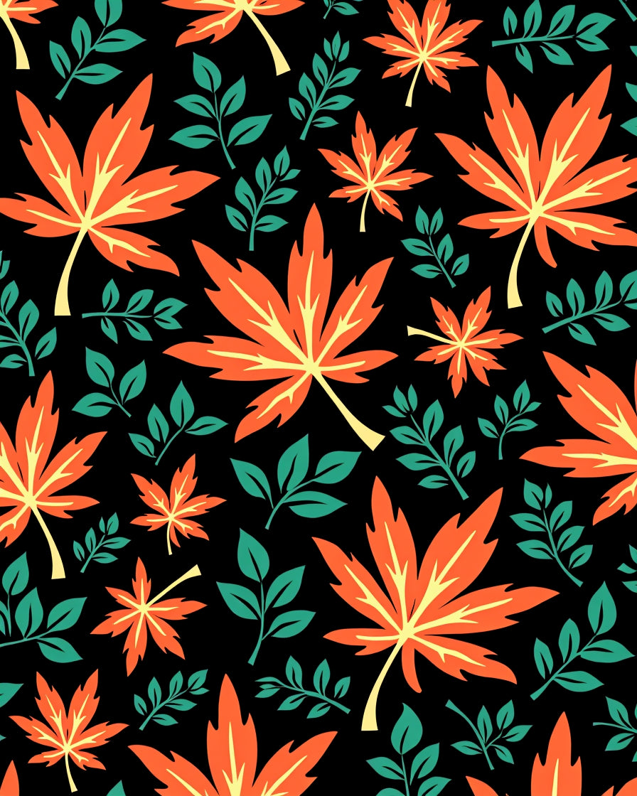 Autumn Maple Leaf Garden Rug