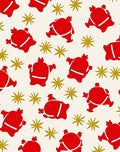 Red Sumo Figures Gold Stars Scatter Rug