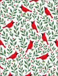 Red Cardinal Green Branch Berry Rug