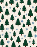 Festive Forest Trees Snowflakes Rug