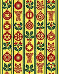 Festive Red Green Holiday Ornaments Rug