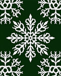 White Snowflake Forest Contrast Rug