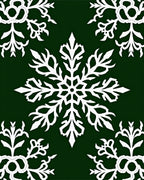 White Snowflake Forest Contrast Rug