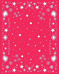 Crimson Starburst Snowflake Burst Rug
