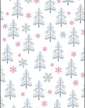 Whimsical Winter Snow Cute Trees Rug