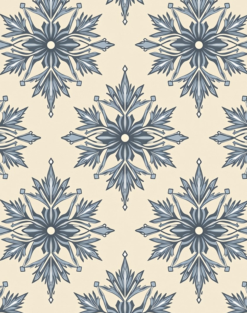 Blue Ivory Laurel Medallion Rug