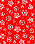 Red Floral Burst Starburst Rug