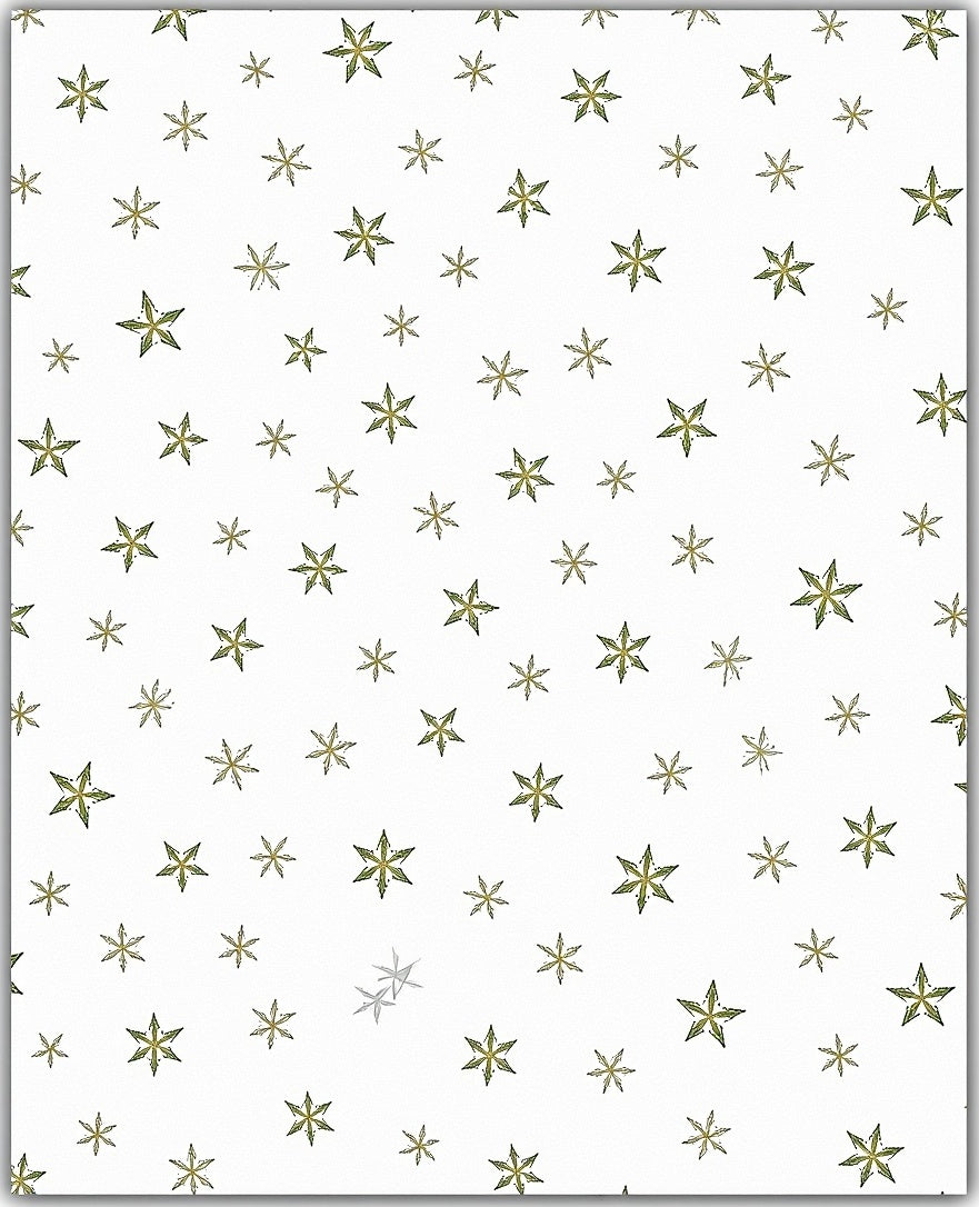 Scattered Golden Starburst White Ground Rug