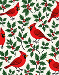 Crimson Cardinal Holly Berry Repeat Rug