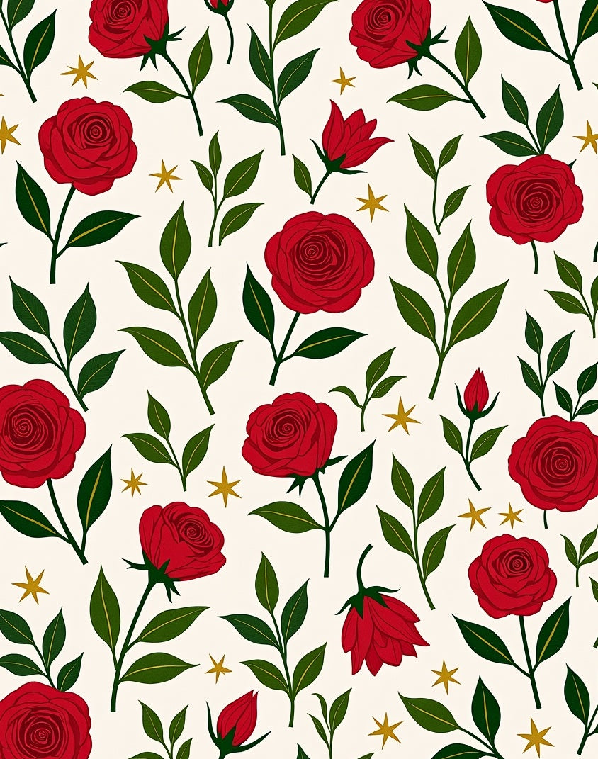 Red Rose Botanical Garden Rug