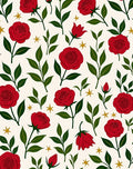 Red Rose Botanical Garden Rug