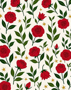 Red Rose Botanical Garden Rug