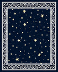 Navy Golden Starry Night Border Rug