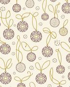 Gold Chain Red Starburst Ornaments Rug