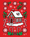 Winter Wonderland Gingerbread House Rug