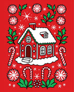 Winter Wonderland Gingerbread House Rug