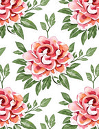 Pink Coral Bloom Garden Repeat Rug