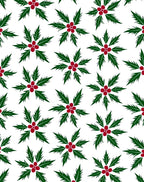 Winter Green Red Holly Clusters Rug