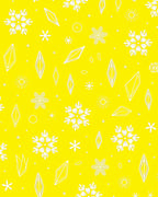 Bright Yellow White Snowflake Diamonds Rug
