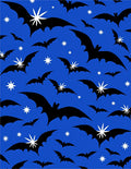Bold Black Bats Starlight Sky Rug