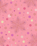 Pink Snowflake Cluster Dot Rug