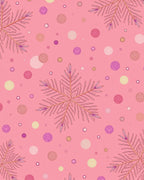 Pink Snowflake Cluster Dot Rug