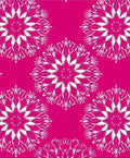 Fuchsia White Starburst Mandala Rug