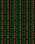 Crimson Amber Green Vertical Stripes Rug