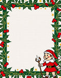 Christmas Holly Elf Border Rug