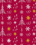 Crimson Festive Trees Starfall Collection Rug