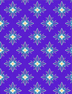 Radiant Blue Petal Starburst Rug
