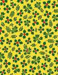 Bright Yellow Holly Berry BranchesRug Rug