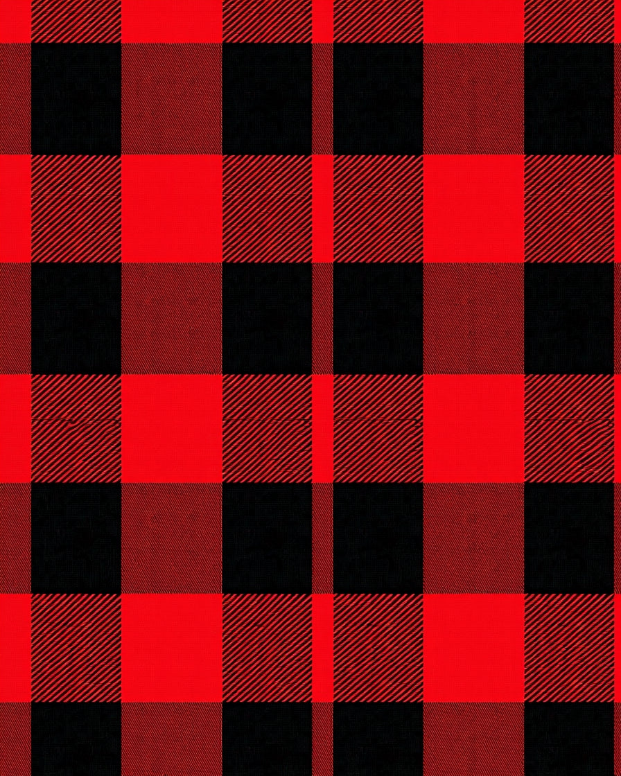 Crimson Black Checkered Squares Rug