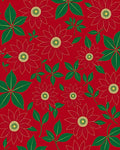 Crimson Floral Starry Garden Rug