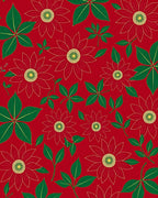 Crimson Floral Starry Garden Rug