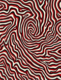 Bold Red Black Swirling Lines Rug