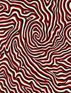 Bold Red Black Swirling Lines Rug