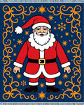 Festive Santa Claus Starry Night Rug