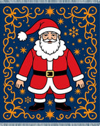 Festive Santa Claus Starry Night Rug