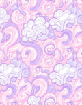Whimsical Pink Purple Cloud Swirl Rug