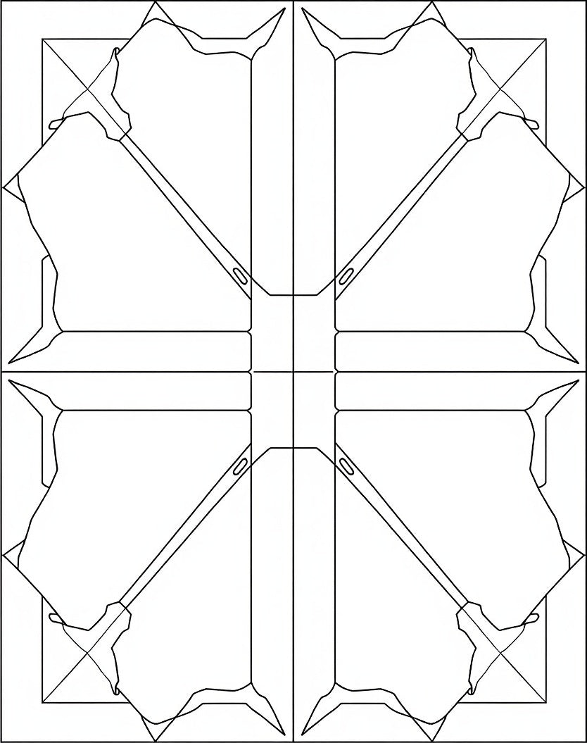 Geometric Diamond Sunburst Star Rug