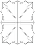 Geometric Diamond Sunburst Star Rug
