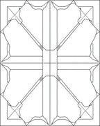 Geometric Diamond Sunburst Star Rug