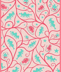 Pink Coral Blue Whimsical Creatures Rug
