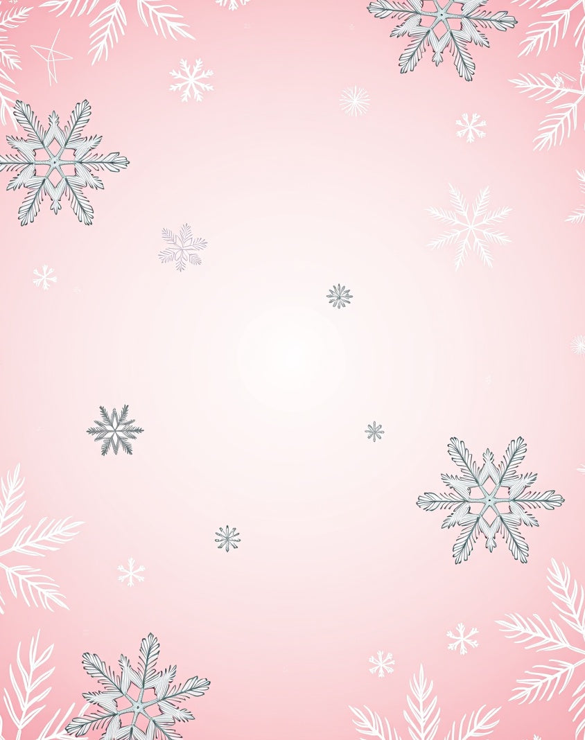 Pink Snowflake Winter Wonder Rug