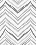 Modern Gray Chevron Stripe Rug