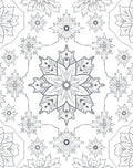 Classic Gray Floral Snowflake Medallion Rug