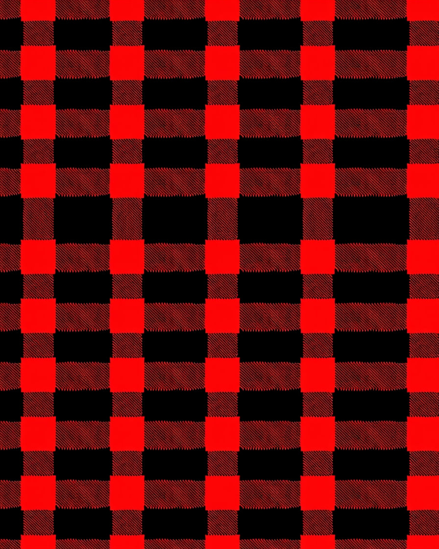 Bold Red Black Buffalo Plaid Check Rug