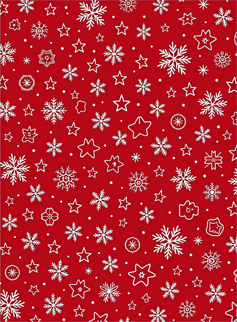 Christmas Red Snowflake Star Scatter Rug